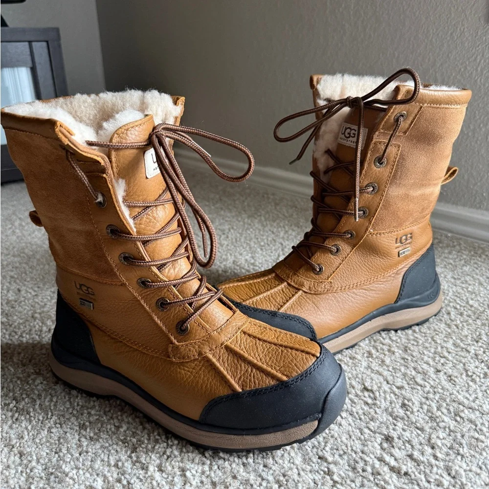UGG Adirondack III Tan and Black Waterproof Boots - Picture 5 of 7